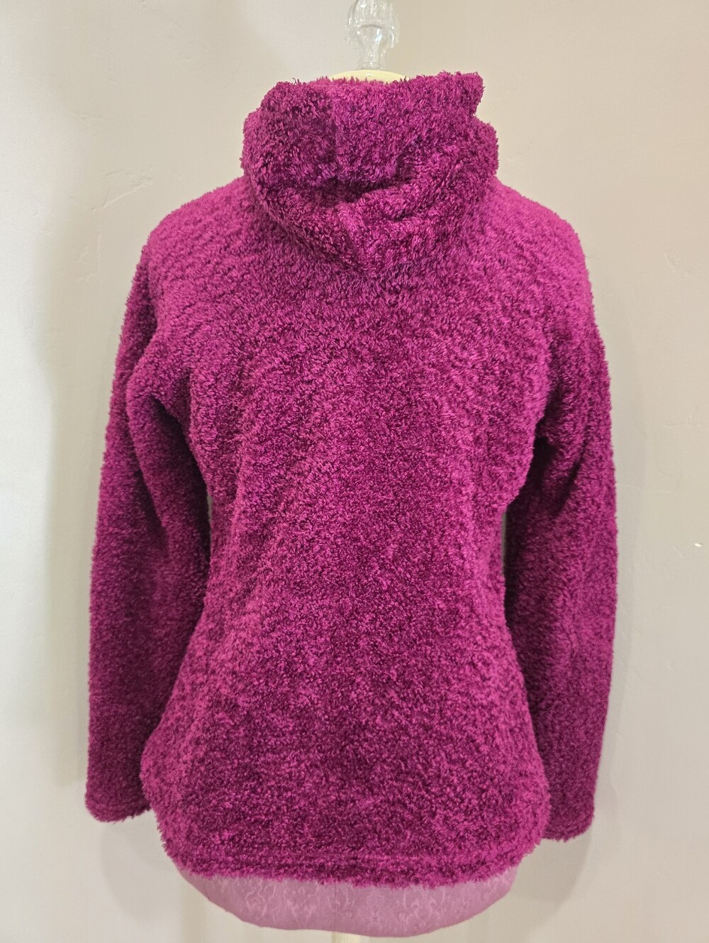 Mountain Hardwear LS Fluffy Fleece Pullover Hoodie Magenta Women's S Cozy Soft - Picture 2 of 7